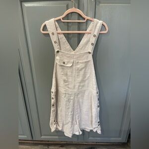 Free People Happiest When Sandy Coveralls NWOT